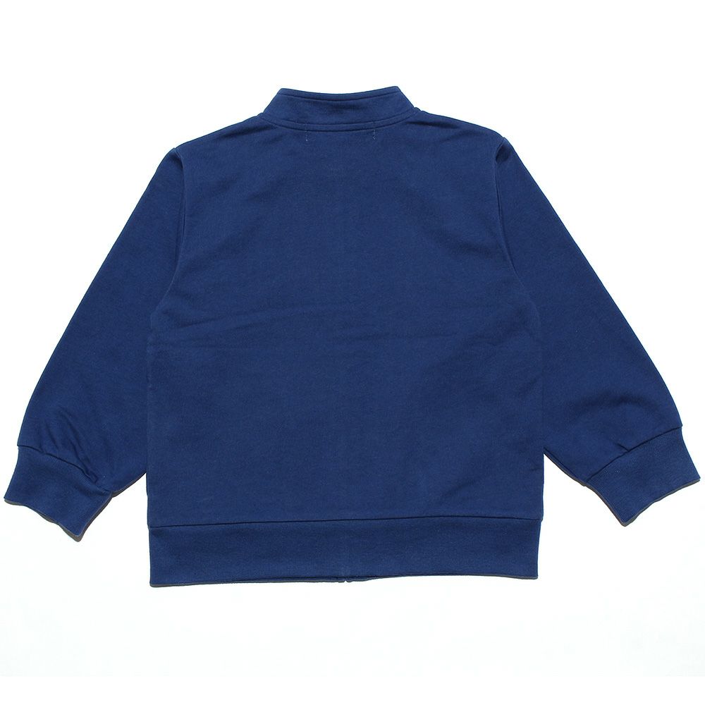 乗り物プリントミニ裏毛ジャケット Navy back