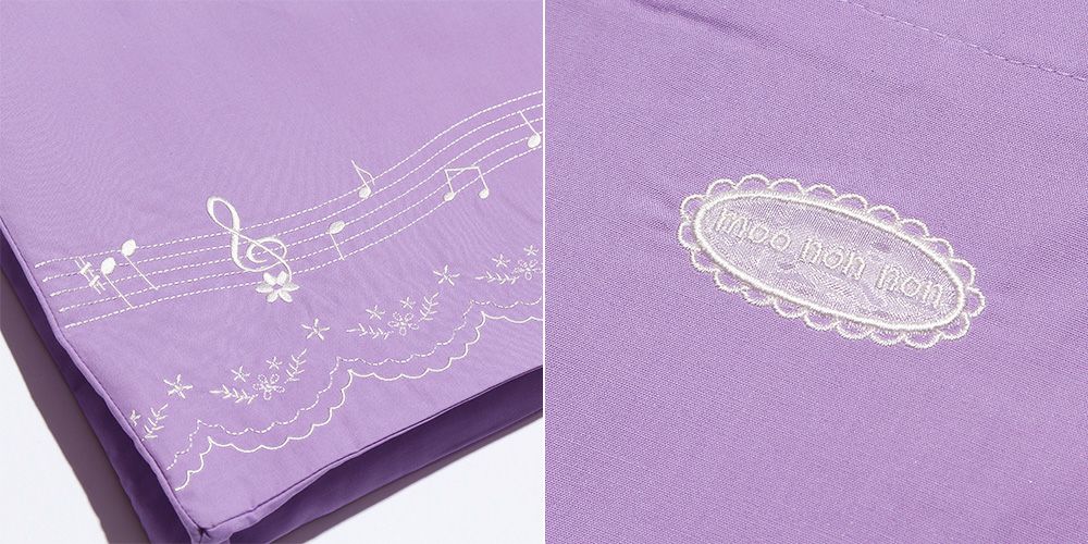 音符プリントトートバッグ Purple Design point 1