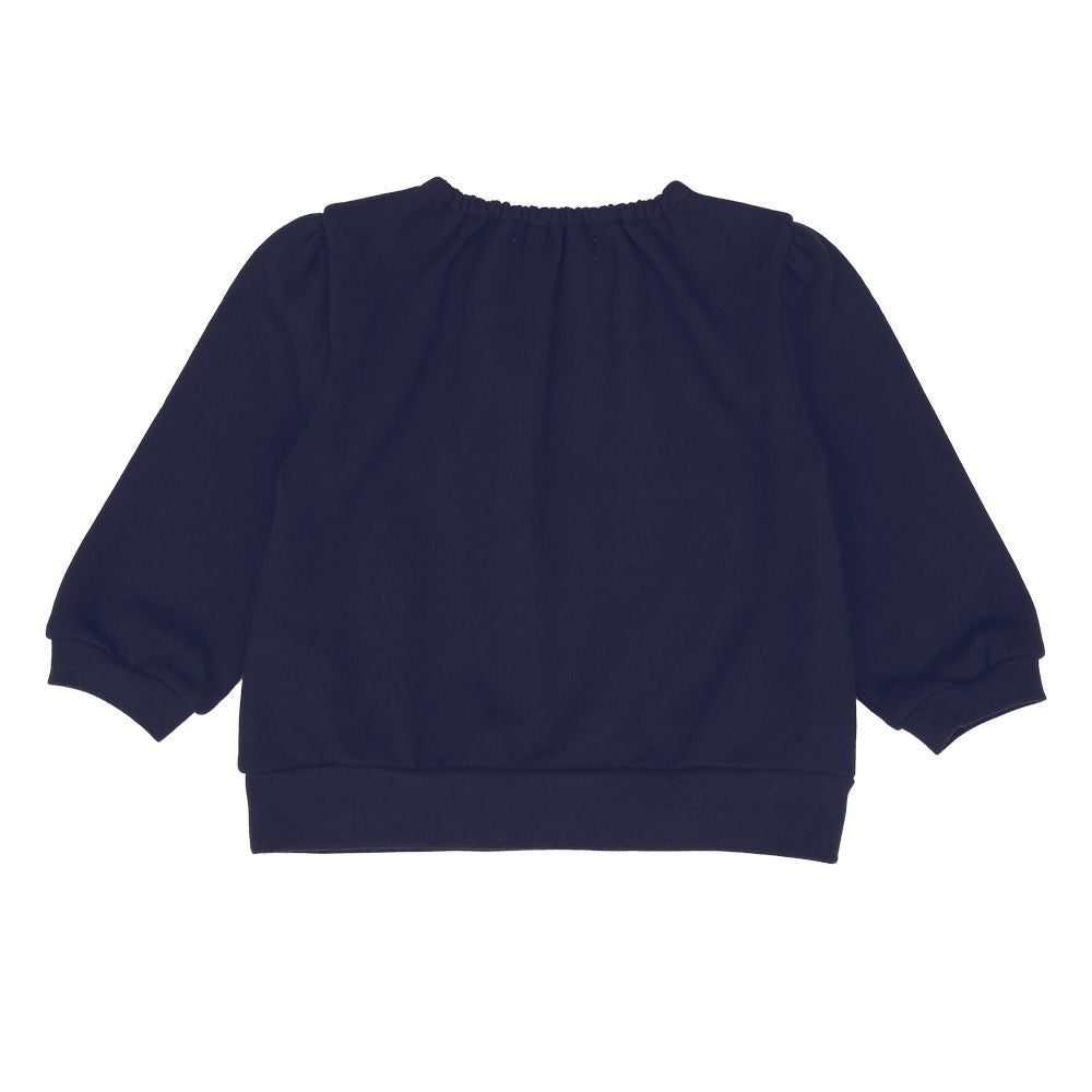 うさぎ ワッペン トレーナー Navy back