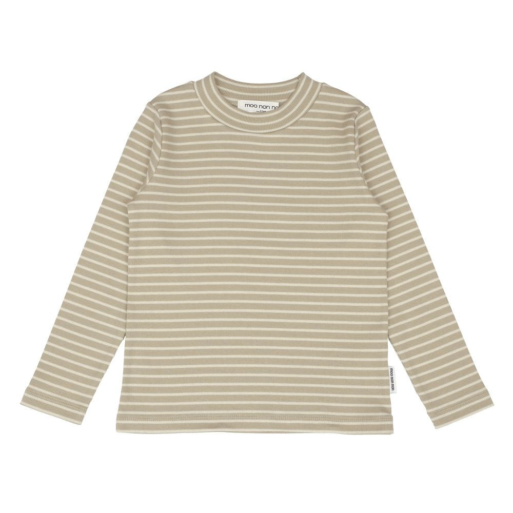 クルーネック 長袖 Tシャツ Beige torso