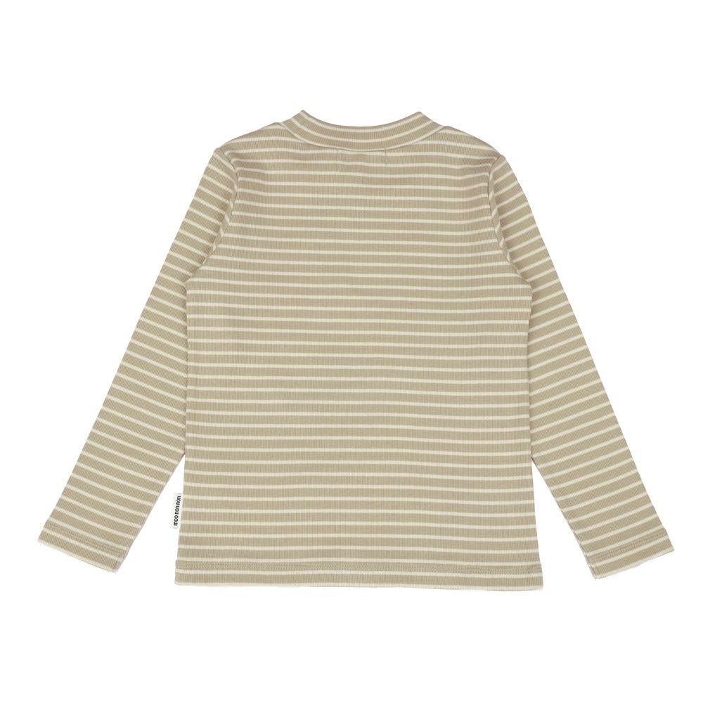 クルーネック 長袖 Tシャツ Beige torso