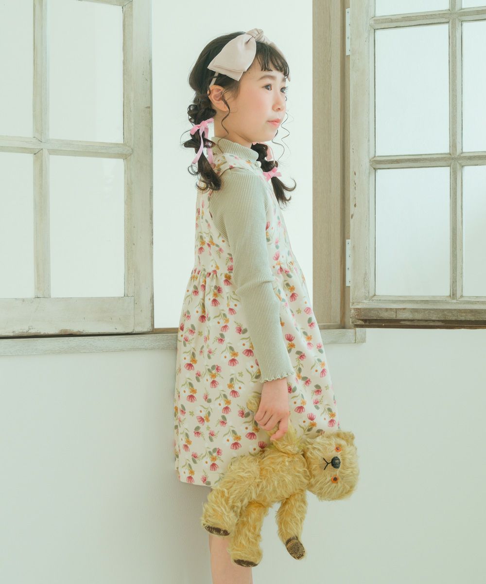 花柄プリントワンピース Ivory model image 2