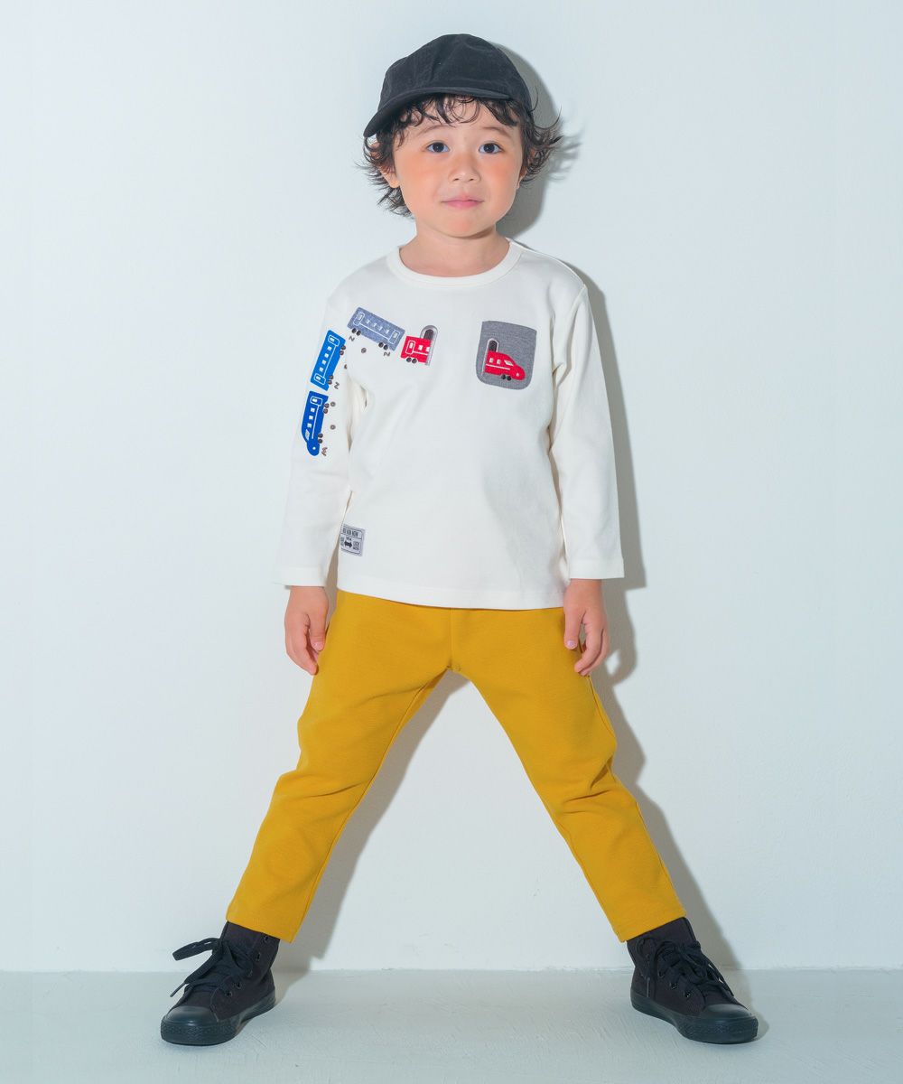 男女兼用 ストレートパンツ Yellow model image up