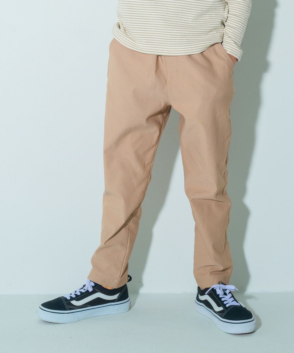 ストレッチ 10分丈 裏微起毛パンツ Beige model image up