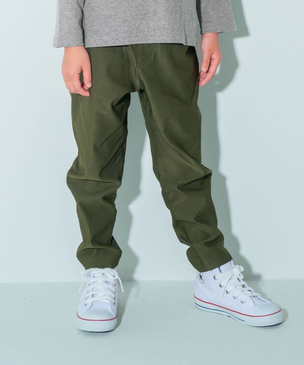 ストレッチ 10分丈 裏微起毛パンツ Khaki model image 1