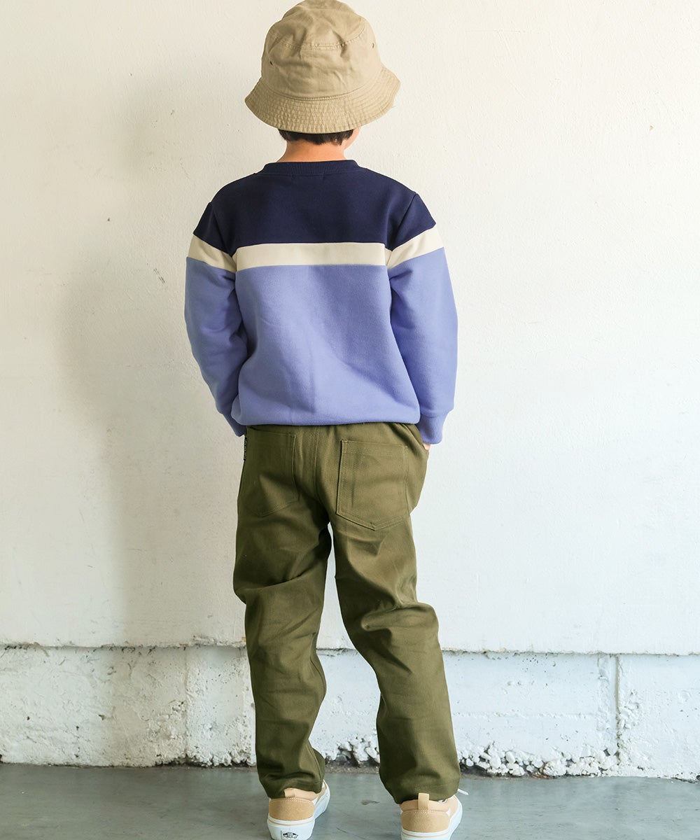 男女兼用 １０分丈 パンツ Khaki model image whole body