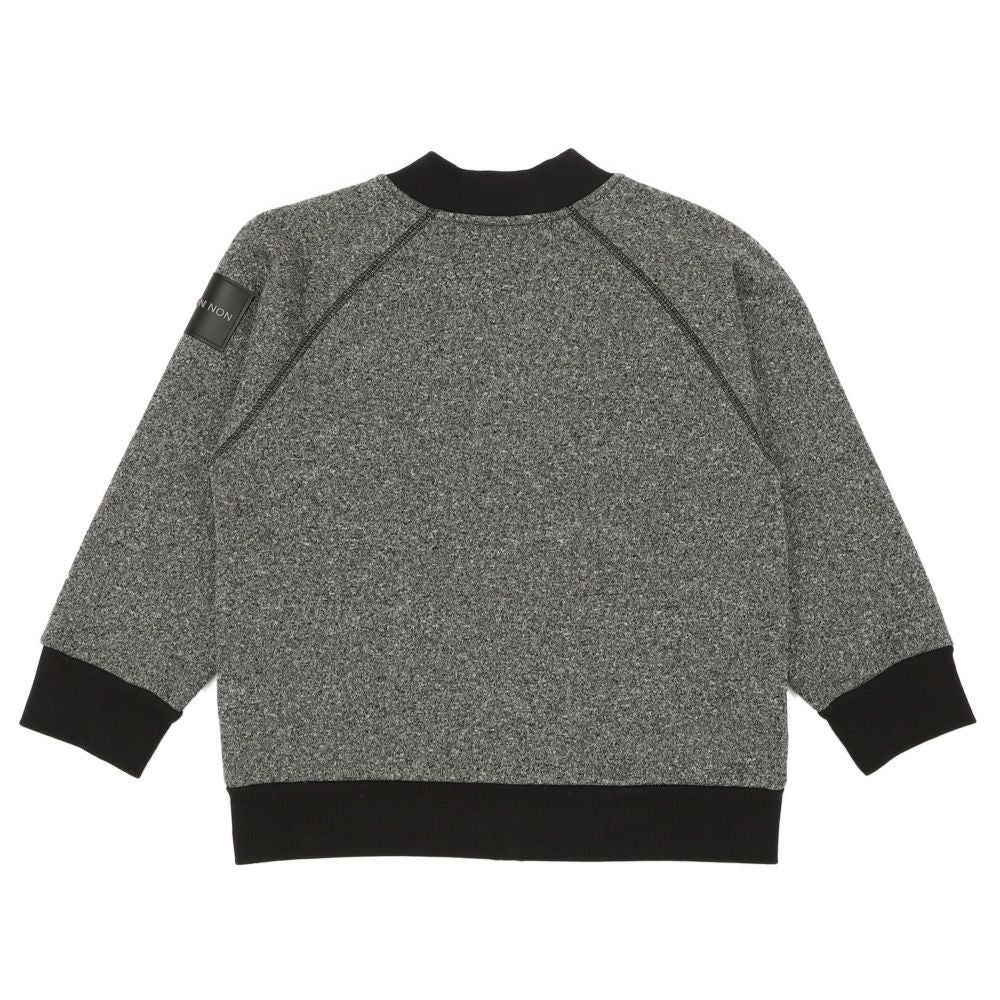 ロゴパッチ＆ポケット付 裏起毛ジャケット Misty Gray back