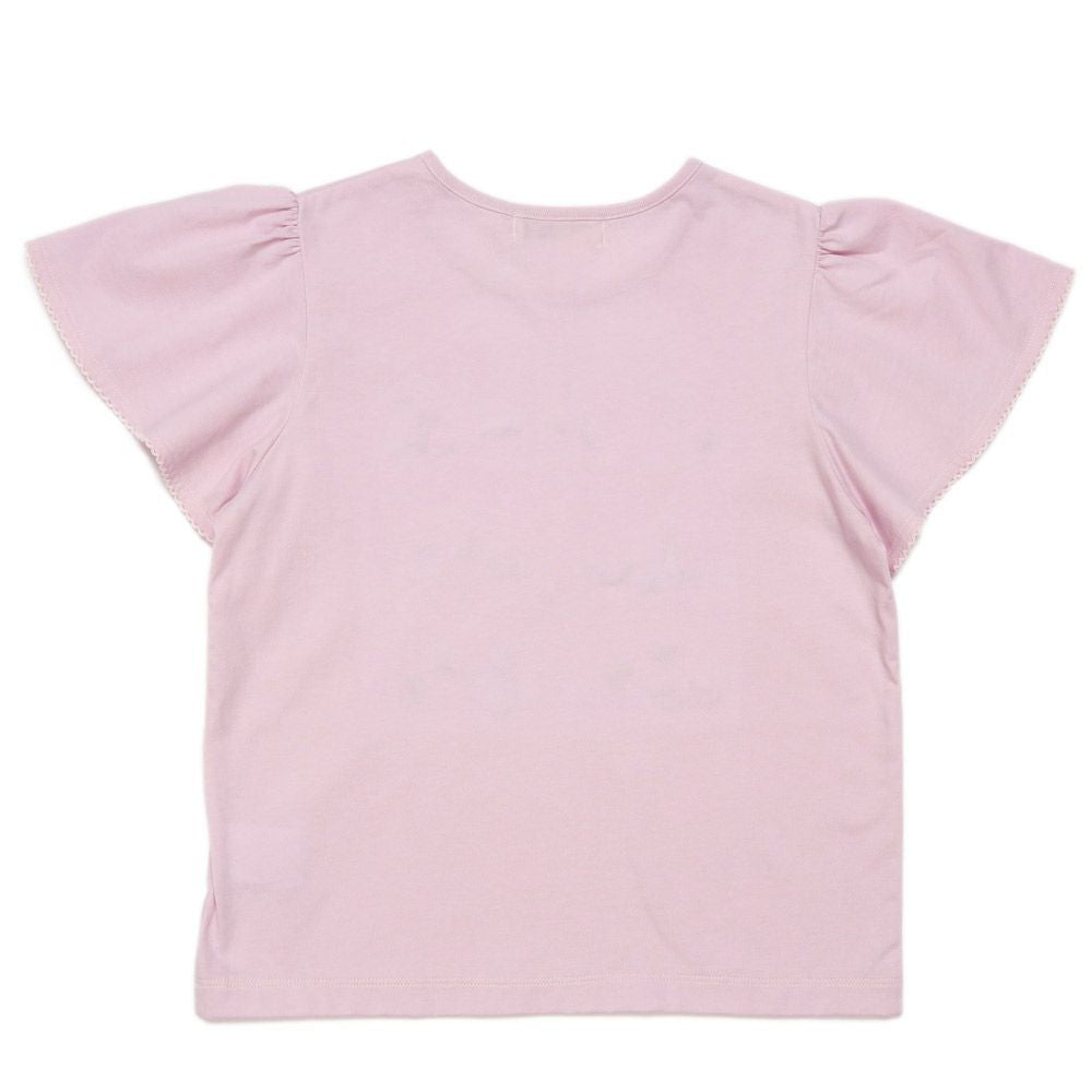 イルカ 魚 貝殻 マリン Tシャツ Pink back