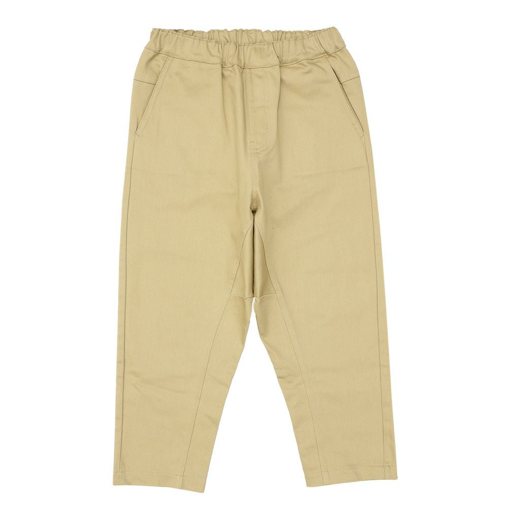 ストレッチツイル マチつきテーパードパンツ Beige front