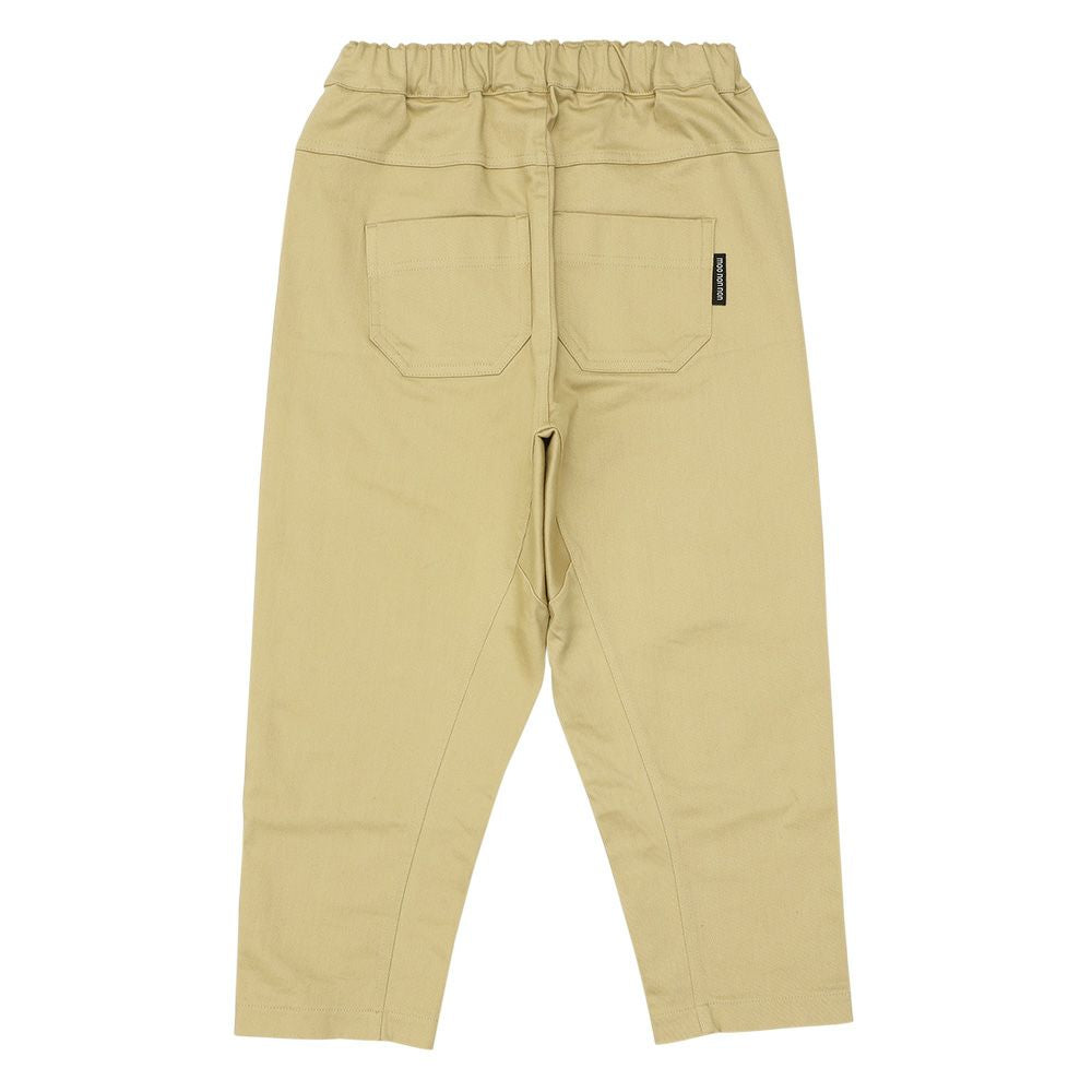 ストレッチツイル マチつきテーパードパンツ Beige back