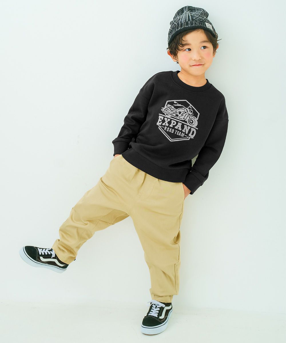 ストレッチツイル マチつきテーパードパンツ Beige model image 1