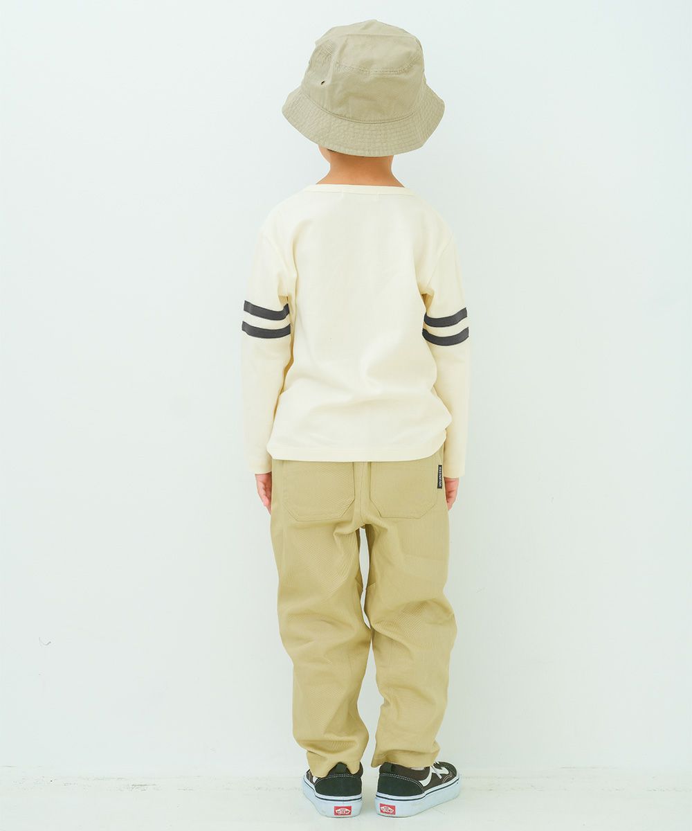 ストレッチツイル マチつきテーパードパンツ Beige model image 2