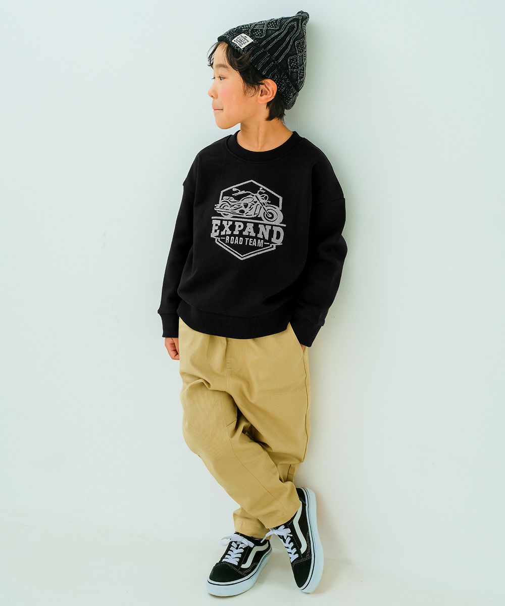 ストレッチツイル マチつきテーパードパンツ Beige model image 3