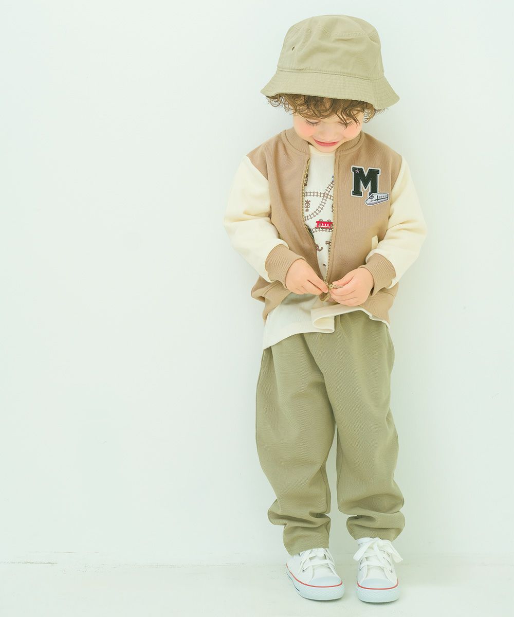 ニットツイル フルレングスパンツ Khaki model image up