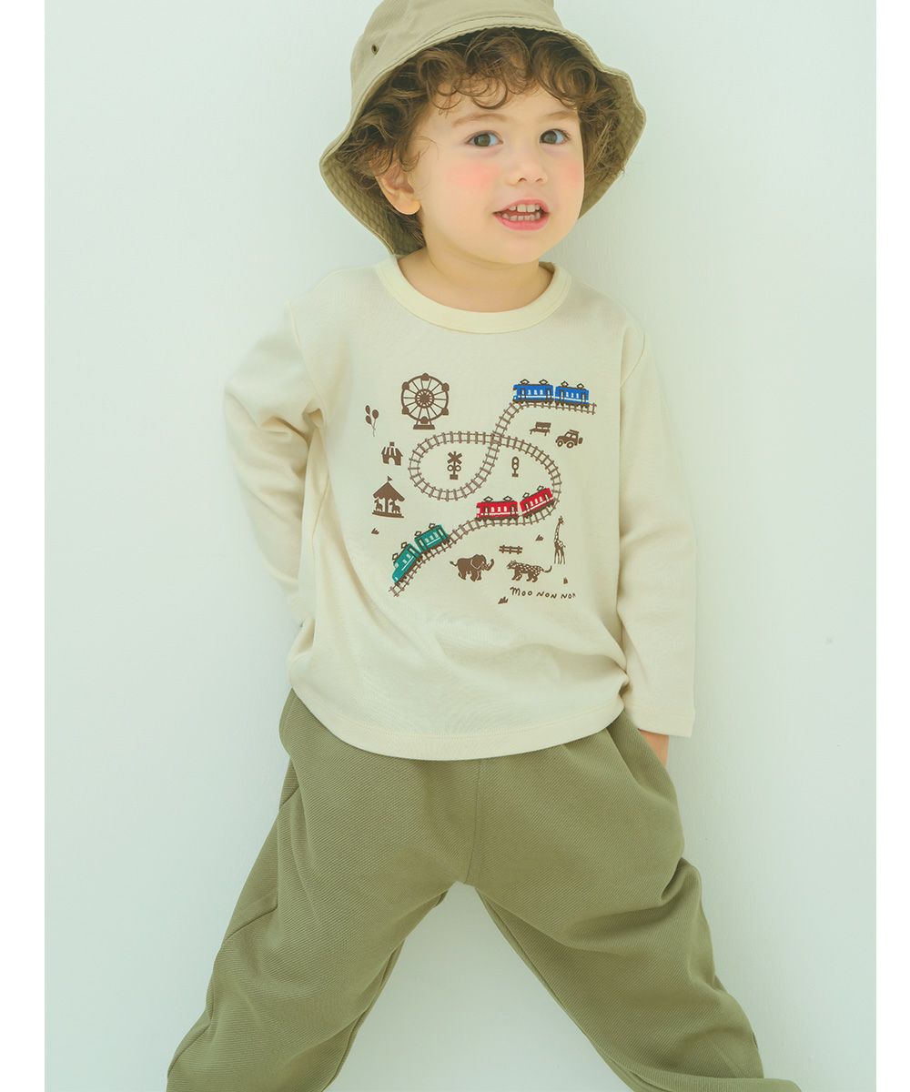 ニットツイル フルレングスパンツ Khaki model image 3