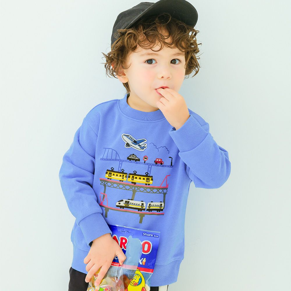 電車 飛行機 乗り物ワッペン 車刺繍 裏毛トレーナー  MainImage