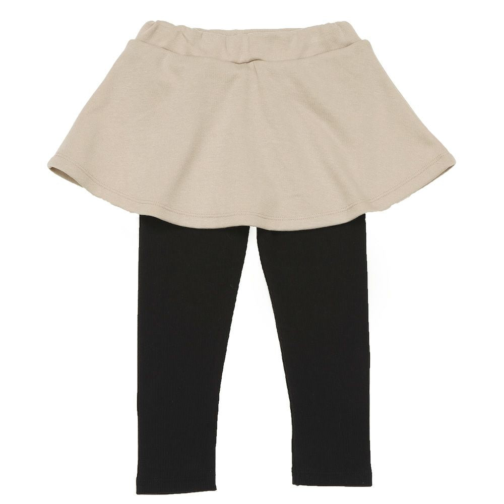 音符刺繍 10分丈スカッツ Beige back