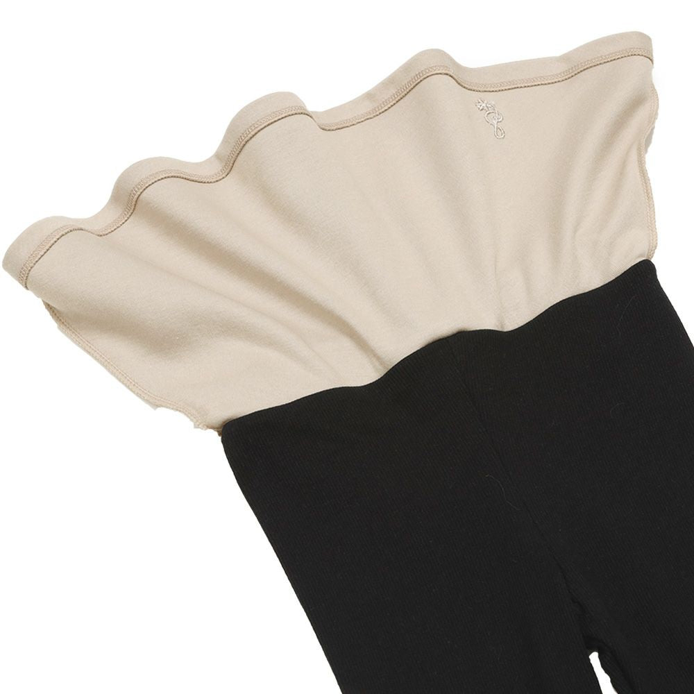 音符刺繍 10分丈スカッツ Beige Design point 1