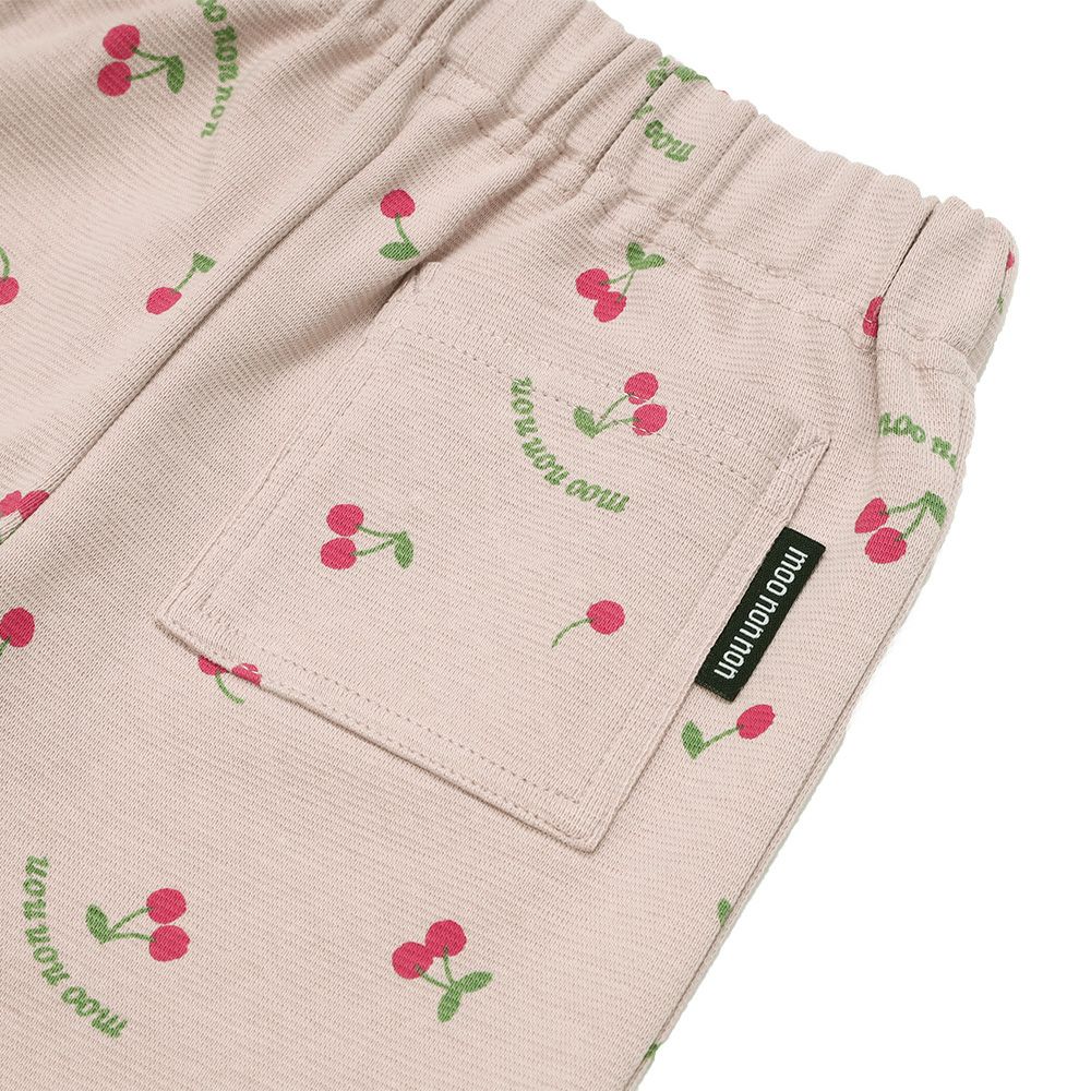 オリジナルチェリー柄　10分丈レギンスパンツ Pink Design point 1