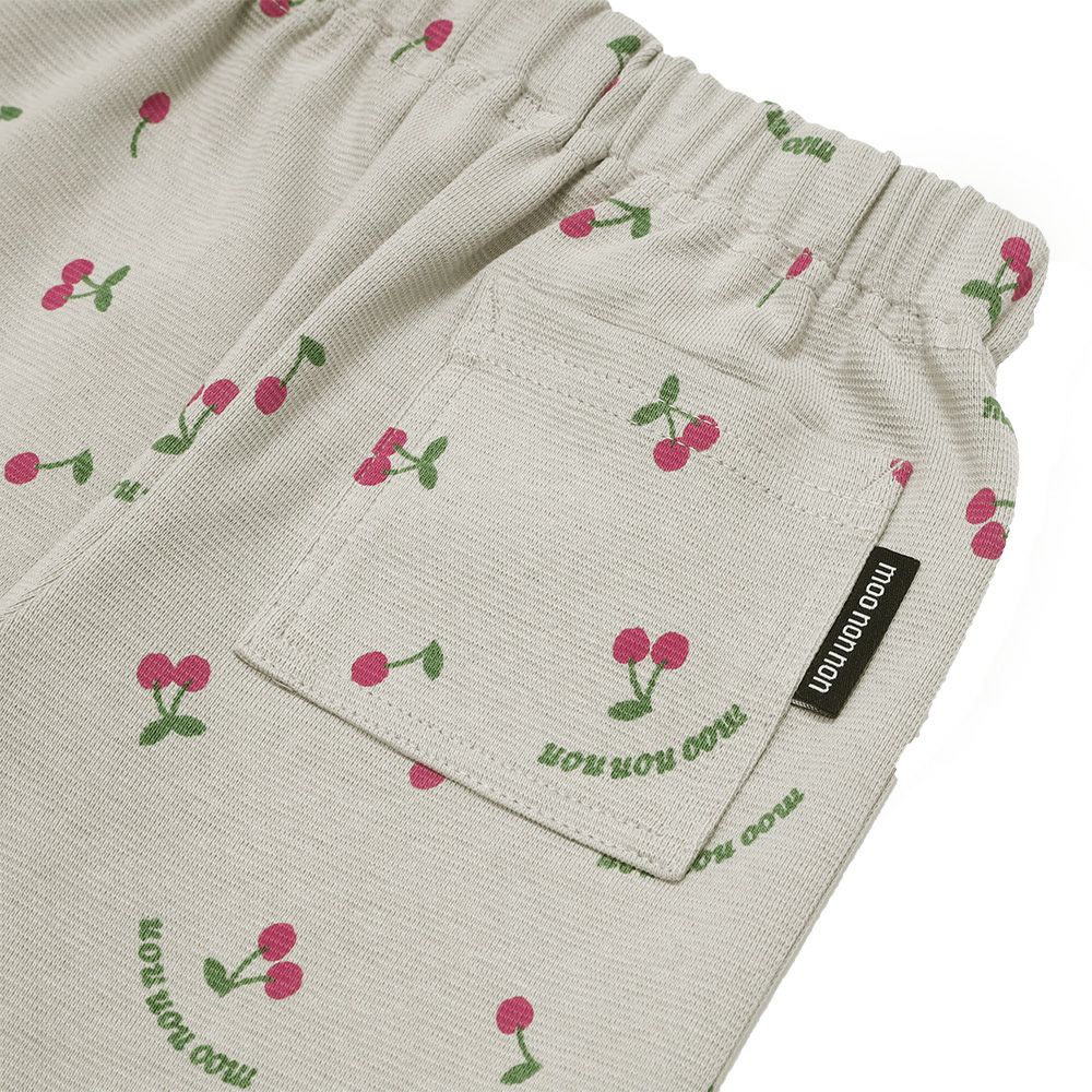 オリジナルチェリー柄　10分丈レギンスパンツ Gray Design point 1