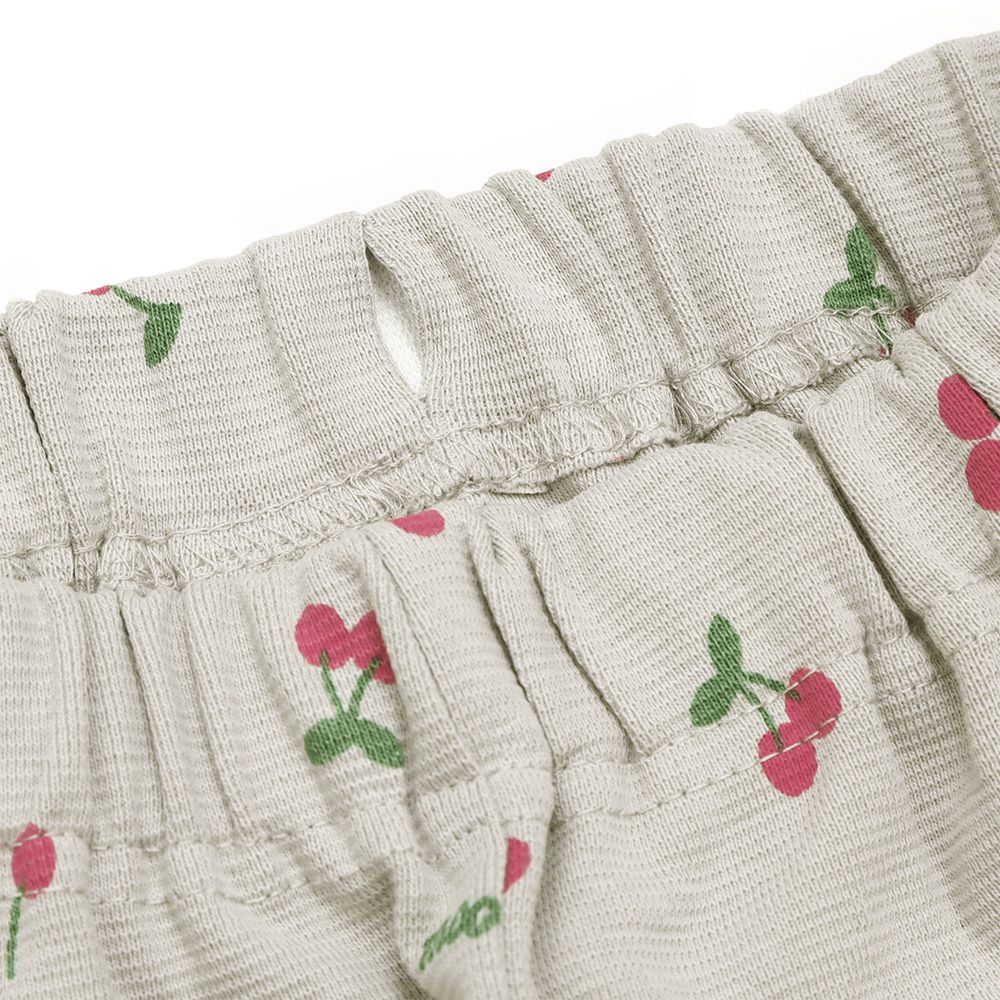 オリジナルチェリー柄　10分丈レギンスパンツ Gray Design point 2