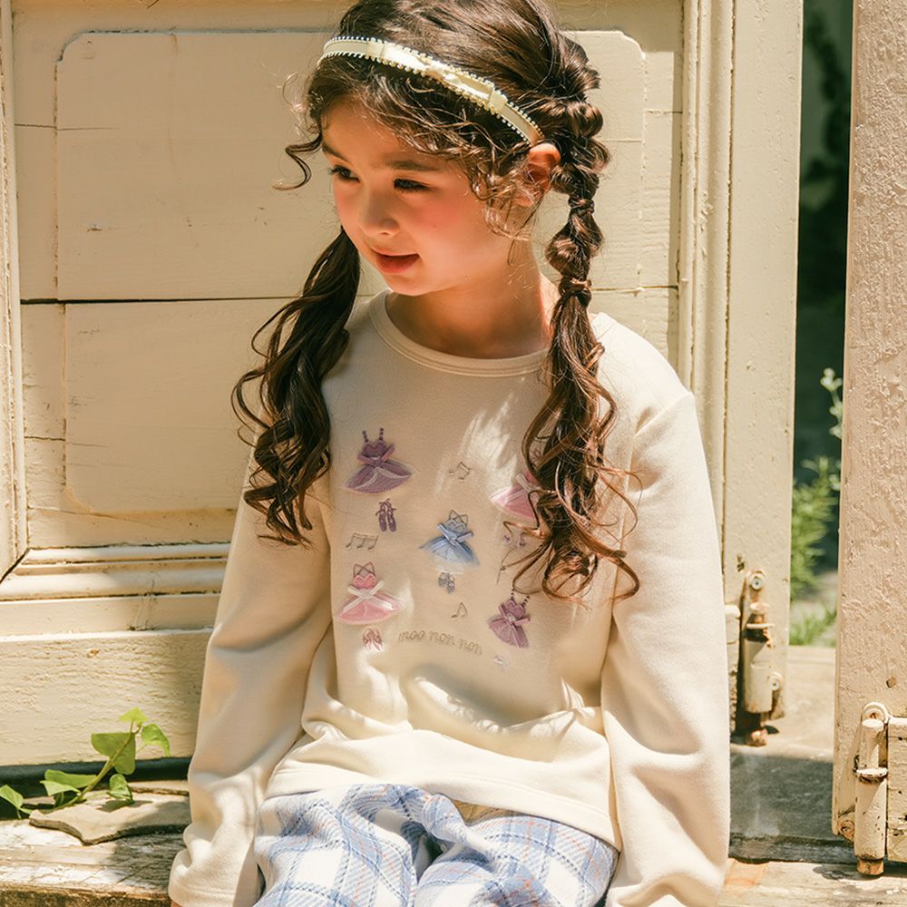 バレエドレスモチーフ バックリボンつき 裏毛トレーナー  MainImage