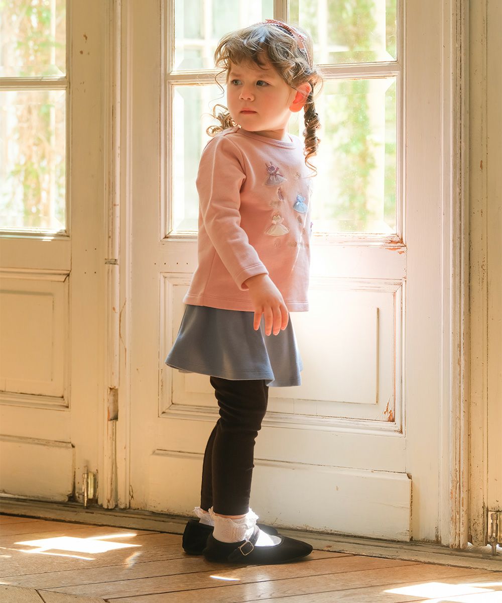 バレエドレスモチーフ バックリボンつき 裏毛トレーナー Pink model image 2