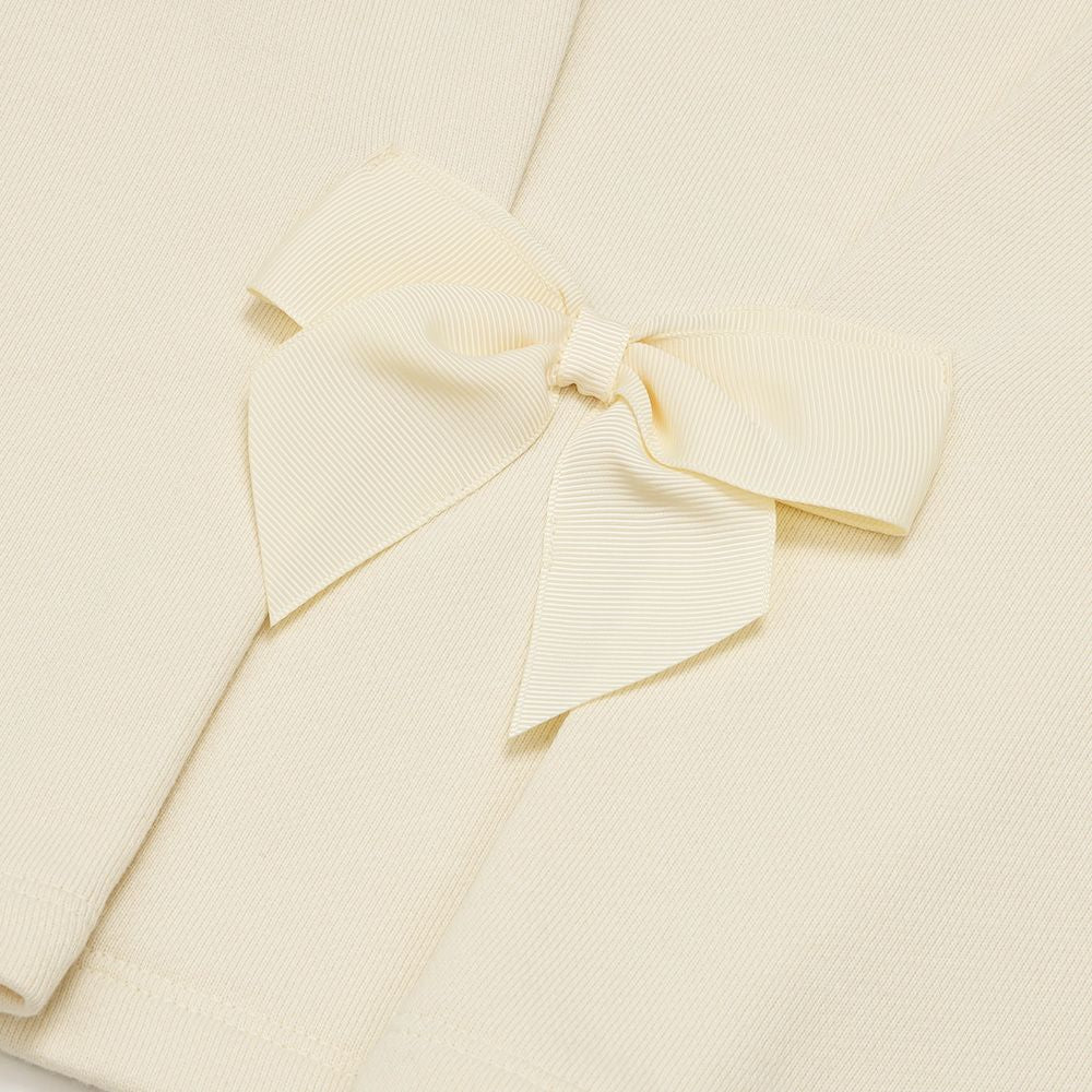 バレエドレスモチーフ バックリボンつき 裏毛トレーナー Ivory Design point 2