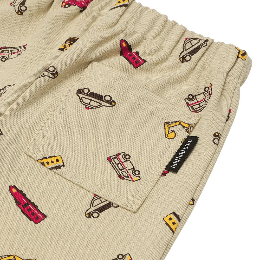 のんのん はたらく車 電車 乗り物プリント レギンスパンツ｜むーのんのん