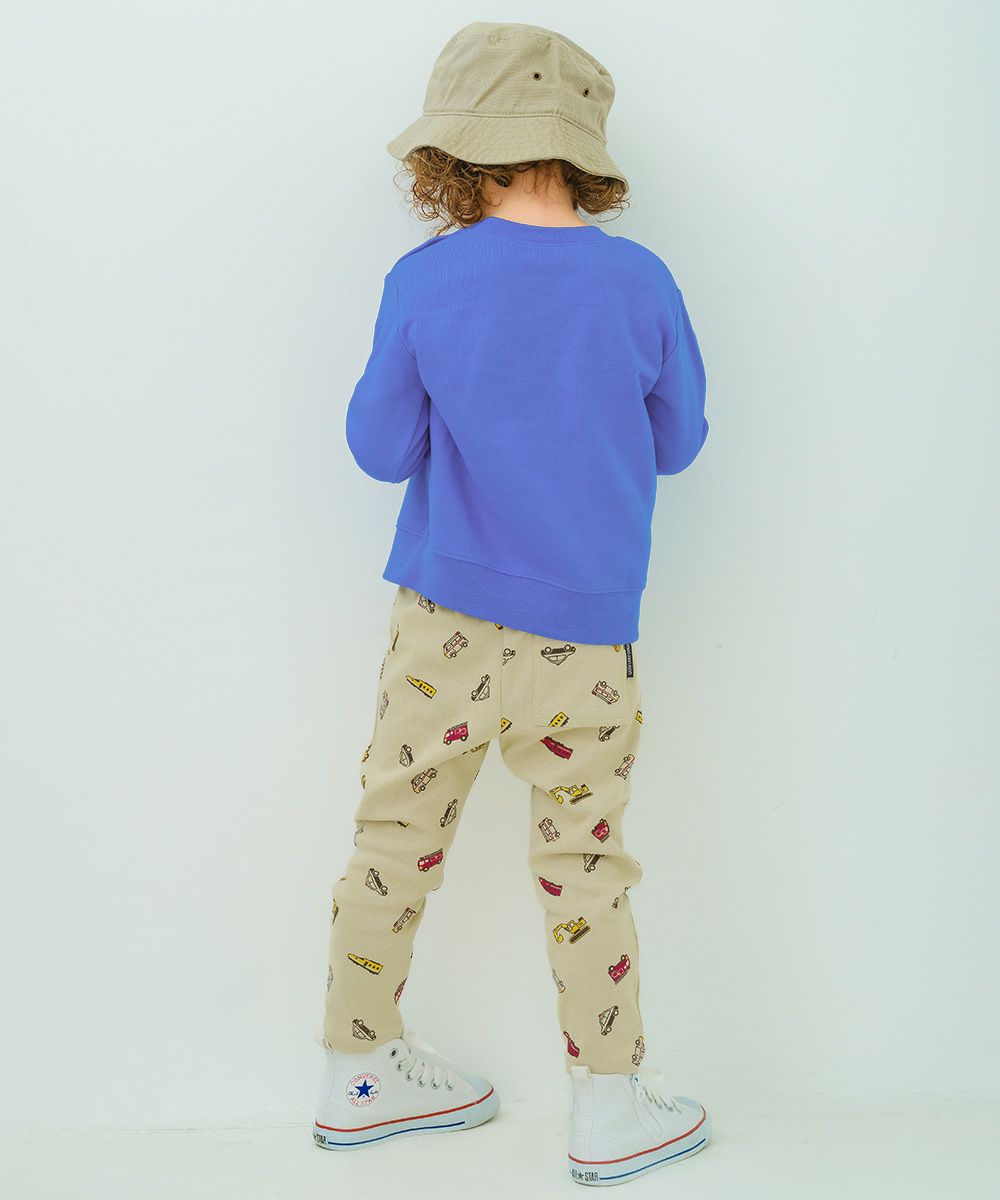 はたらく車 電車 乗り物プリント レギンスパンツ Beige model image 2