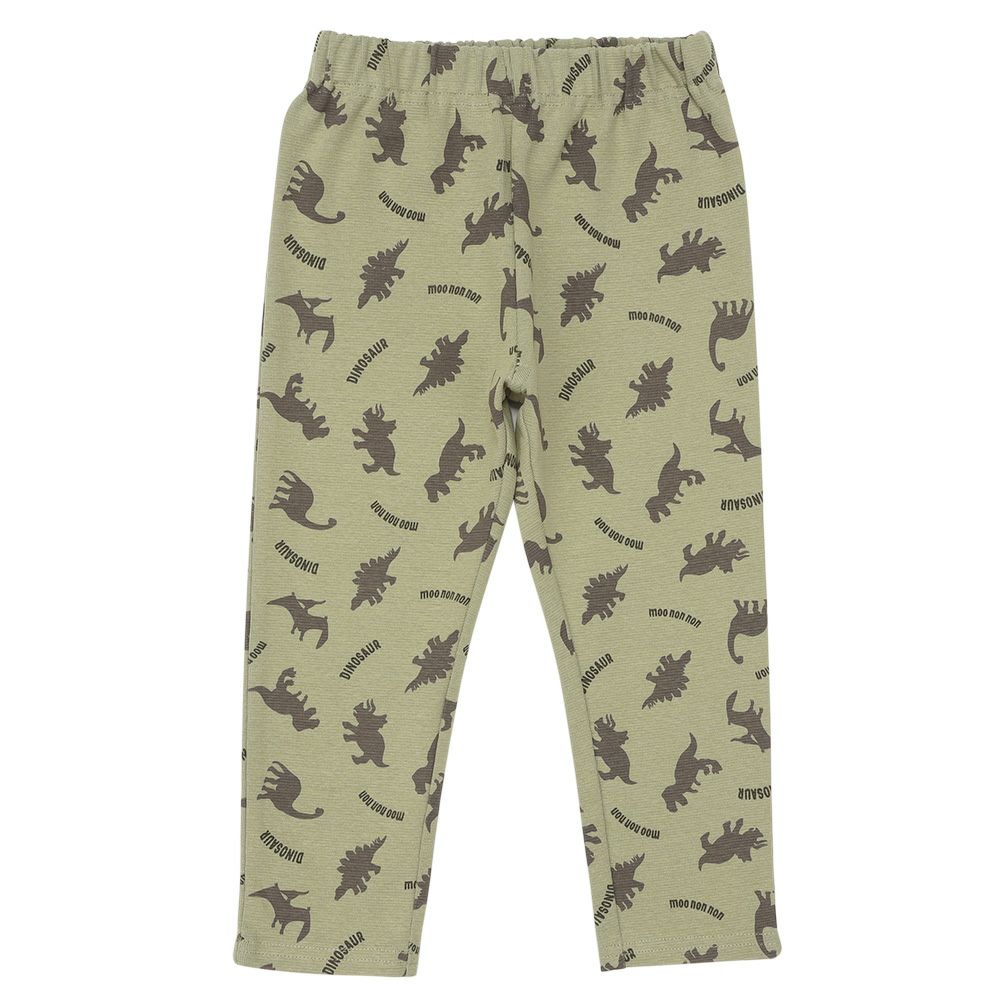 オリジナル恐竜プリント レギンスパンツ Khaki front