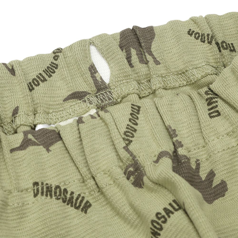 オリジナル恐竜プリント レギンスパンツ Khaki Design point 2
