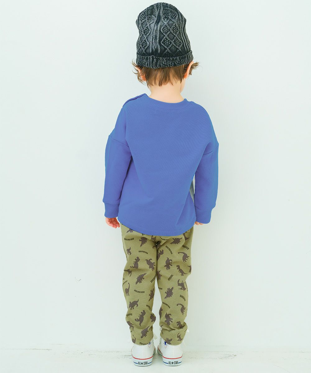 オリジナル恐竜プリント レギンスパンツ Khaki model image whole body