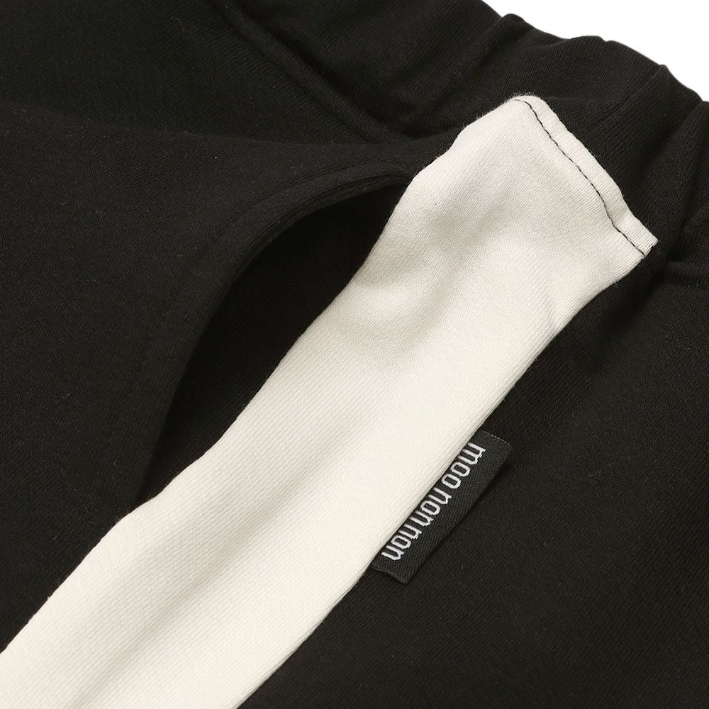 ミニ裏毛 ラインパンツ Black Design point 1