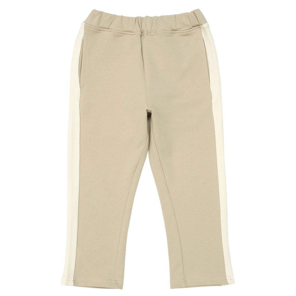 ミニ裏毛 ラインパンツ Beige front