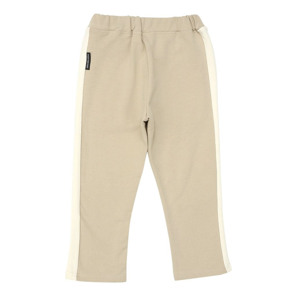 ミニ裏毛 ラインパンツ Beige back