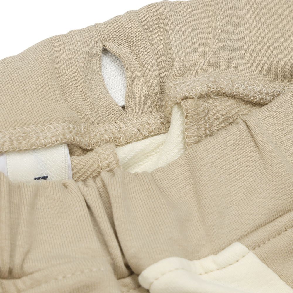 ミニ裏毛 ラインパンツ Beige Design point 2