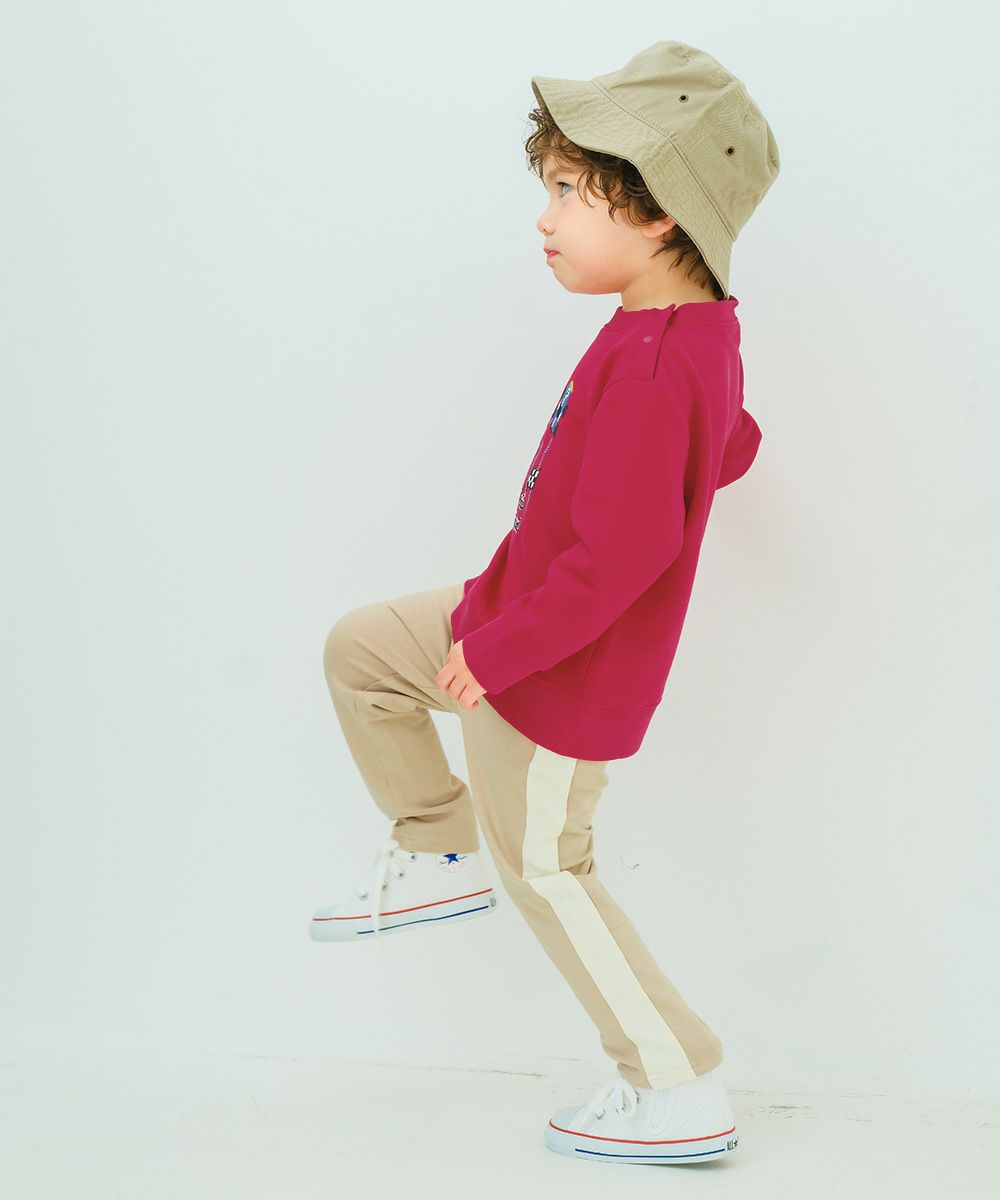 ミニ裏毛 ラインパンツ Beige model image 1
