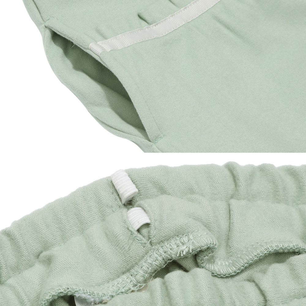 パウダースムース リボンつきキュロットパンツ Emerald Green Design point 2