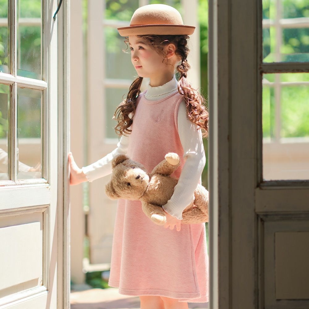 音符刺繍 Aライン バックリボン付きワンピース  MainImage