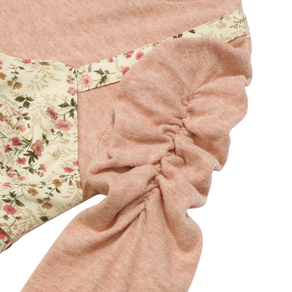 花柄リボンキャミソール 重ね着風デザインTシャツ Ivory Design point 2