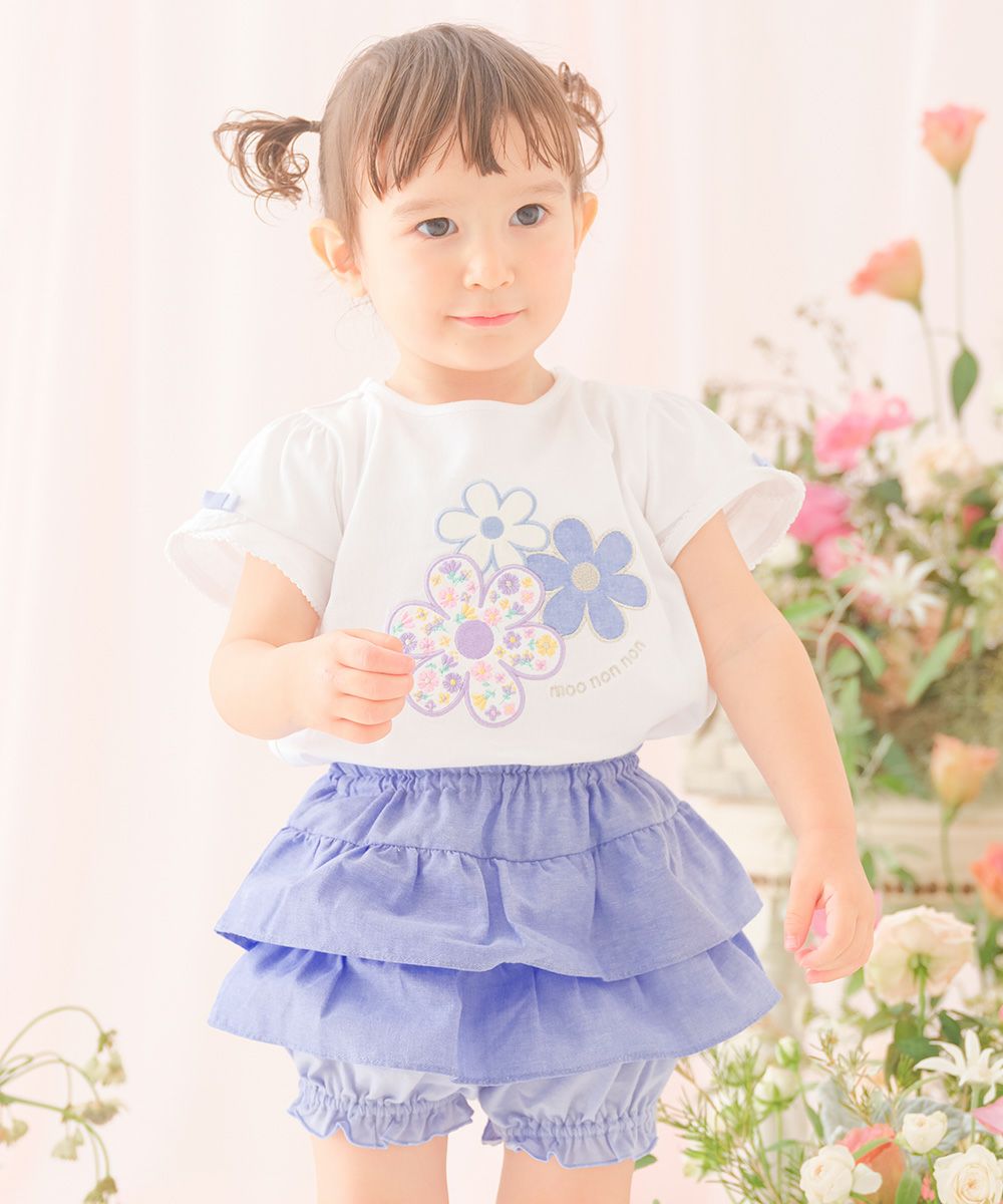 フリル かぼちゃパンツ Blue model image up