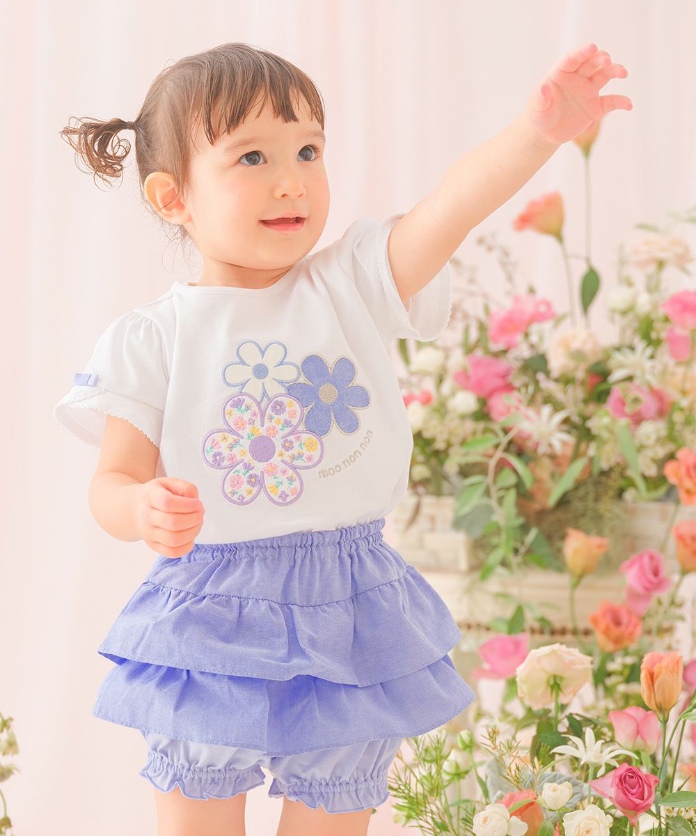 フリル かぼちゃパンツ Blue model image 1