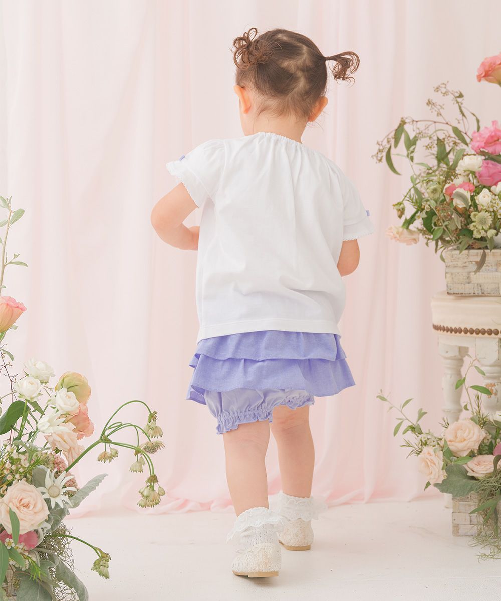 フリル かぼちゃパンツ Blue model image 2