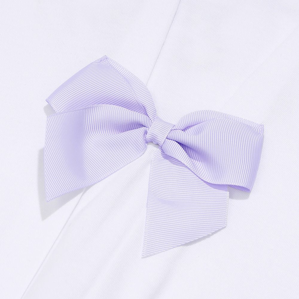 綿100％ ティーカップスイーツ刺繍 バックリボンTシャツ Off White Design point 2