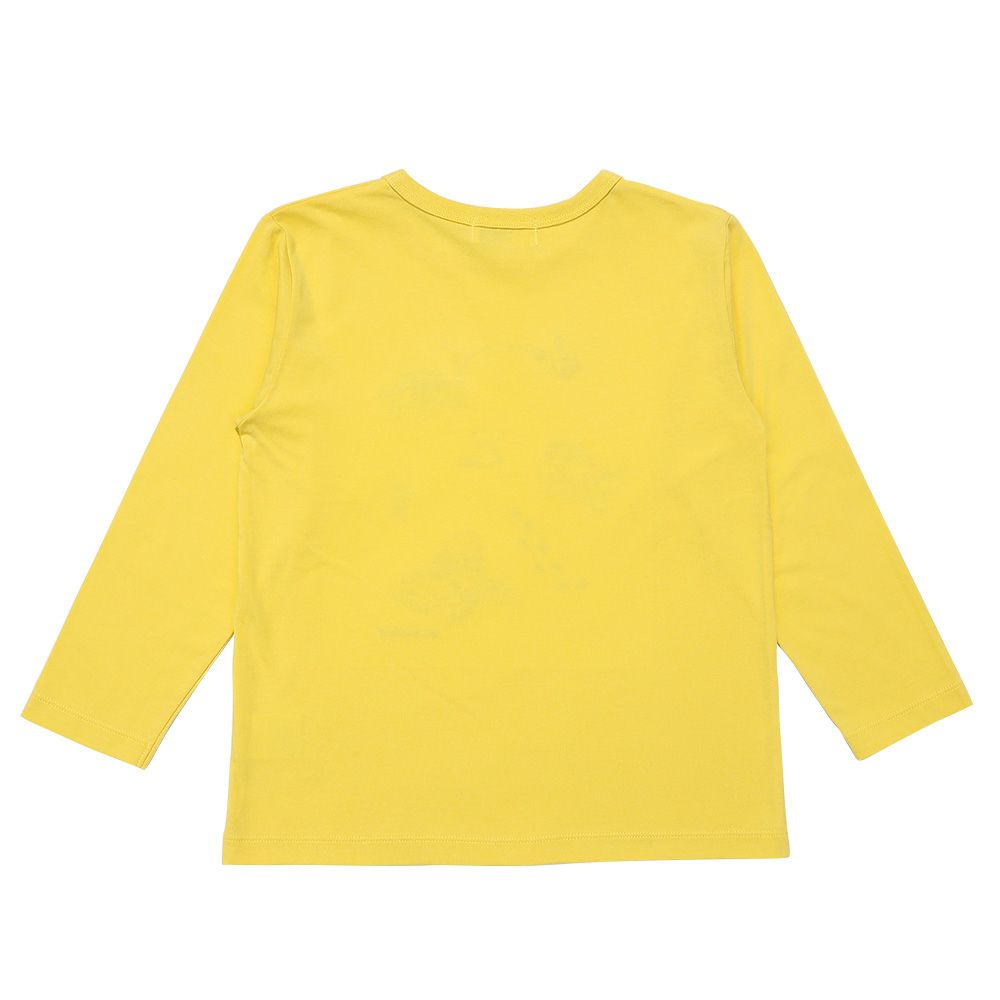 綿100％ 恐竜ワッペン刺繍Ｔシャツ Yellow back