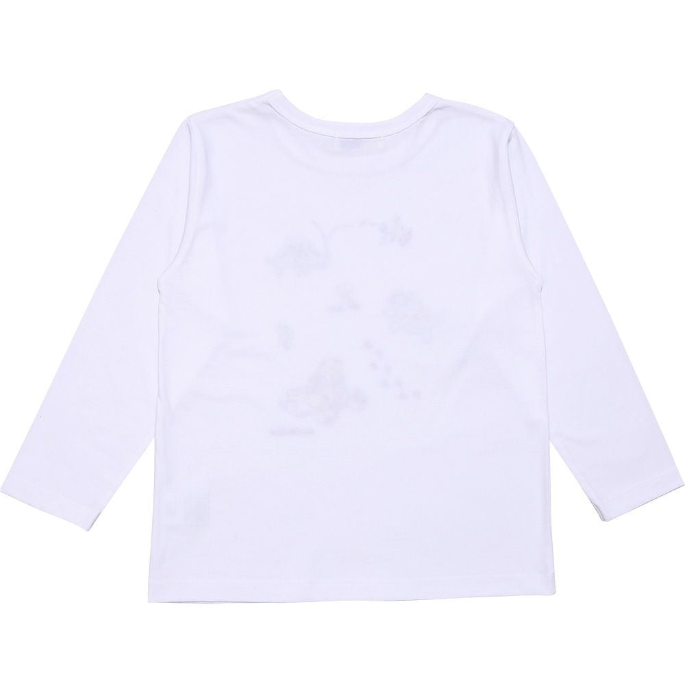 綿100％ 恐竜ワッペン刺繍Ｔシャツ Off White back