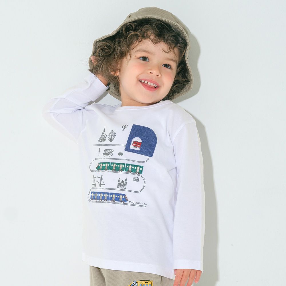 綿100％ 電車ワッペンTシャツ  MainImage