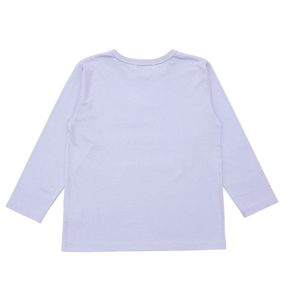 綿100％ 電車ワッペンTシャツ Blue back