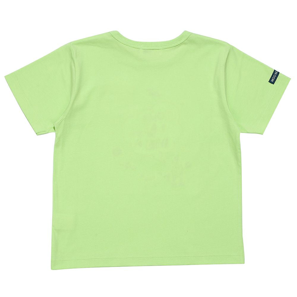 綿100％ ロボット ロゴ 刺繍 ポケット付き　Tシャツ Green back